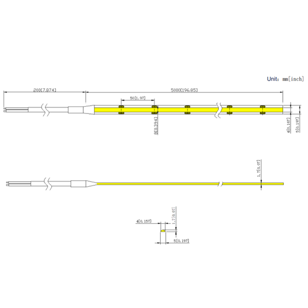 LED стрічка RISHANG COB-24V 6W 445Lm 4000K (RM0501EC-A-NW) 707032 фото